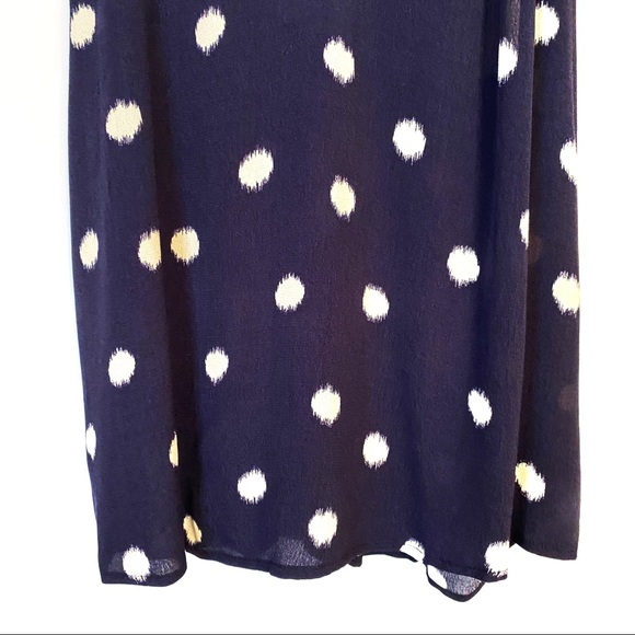 A NEW DAY Navy Dot Flutter Sleeve Top S M L XL NWT - Picture 4 of 9